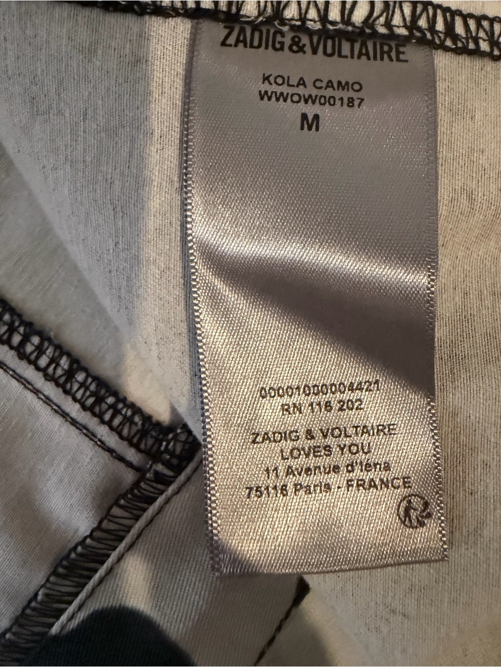 NWT Zadig and Voltaire Utility Jacket Camouflage Skull Size M (3 available!) - Picture 6 of 6